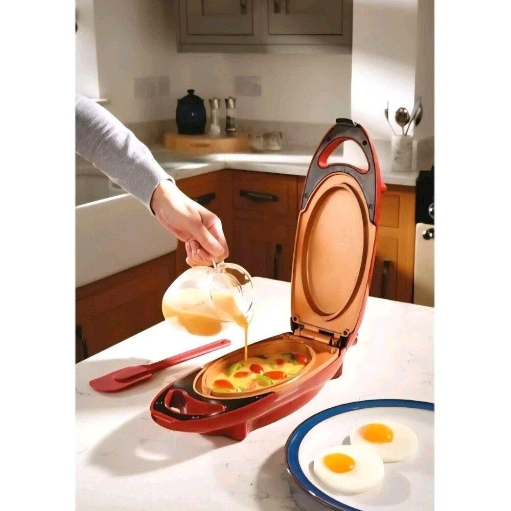 Copper Red 5 Minute Chef Electric Meal Maker Frying Pan NonStick As Seen On TV
